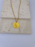 ROUND BIRTH FLOWER NECKLACE