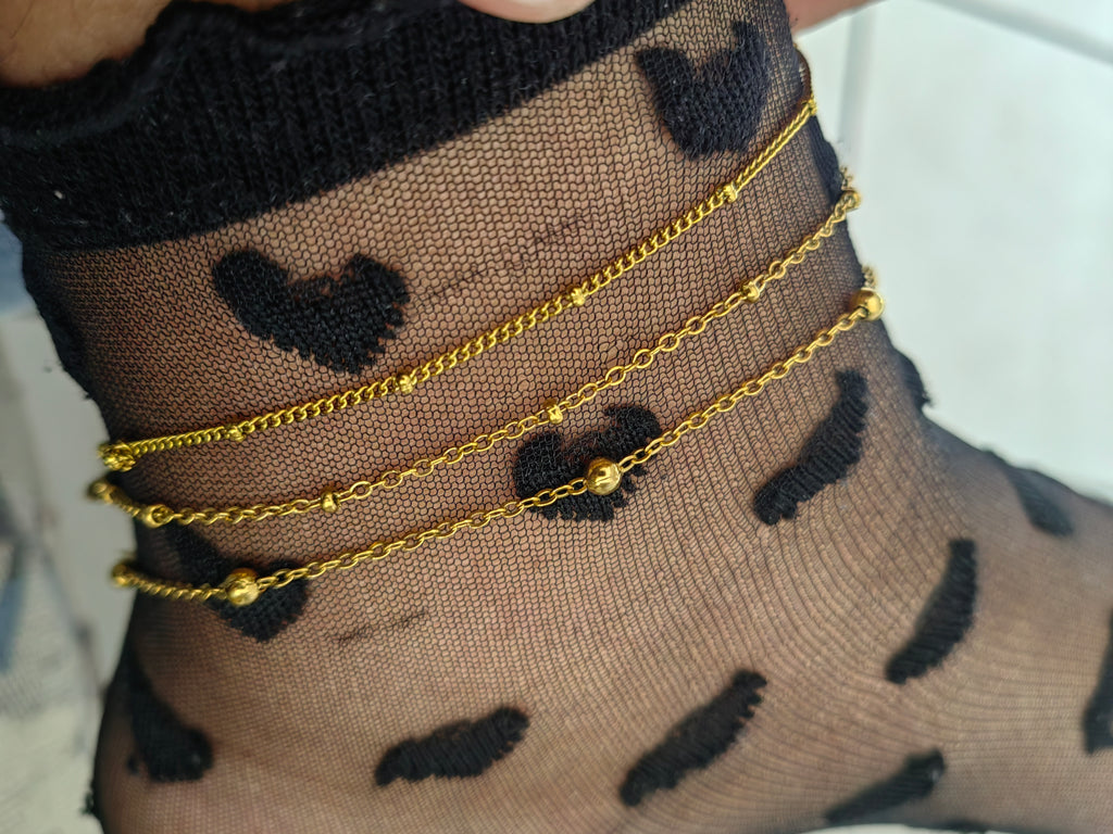 THIN DEW DROP ANKLET