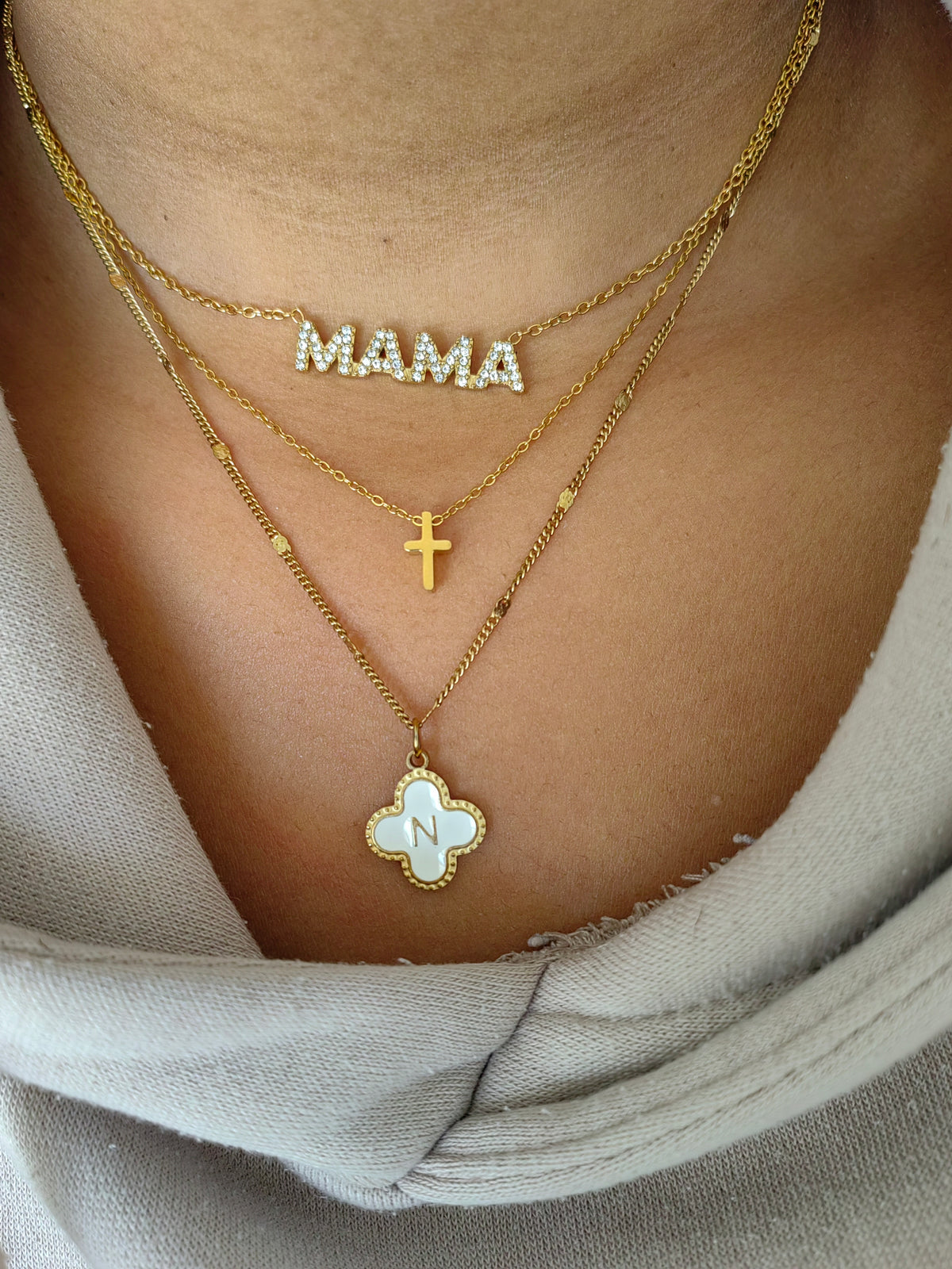 CLOVER LETTER NECKLACE