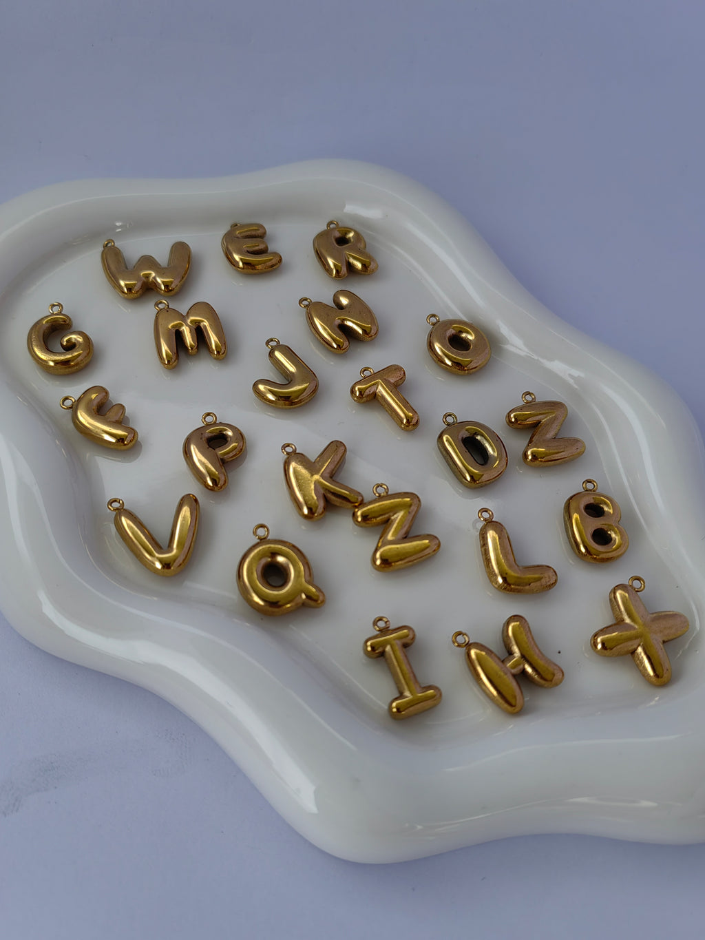 BUBBLE INITIAL NECKLACE