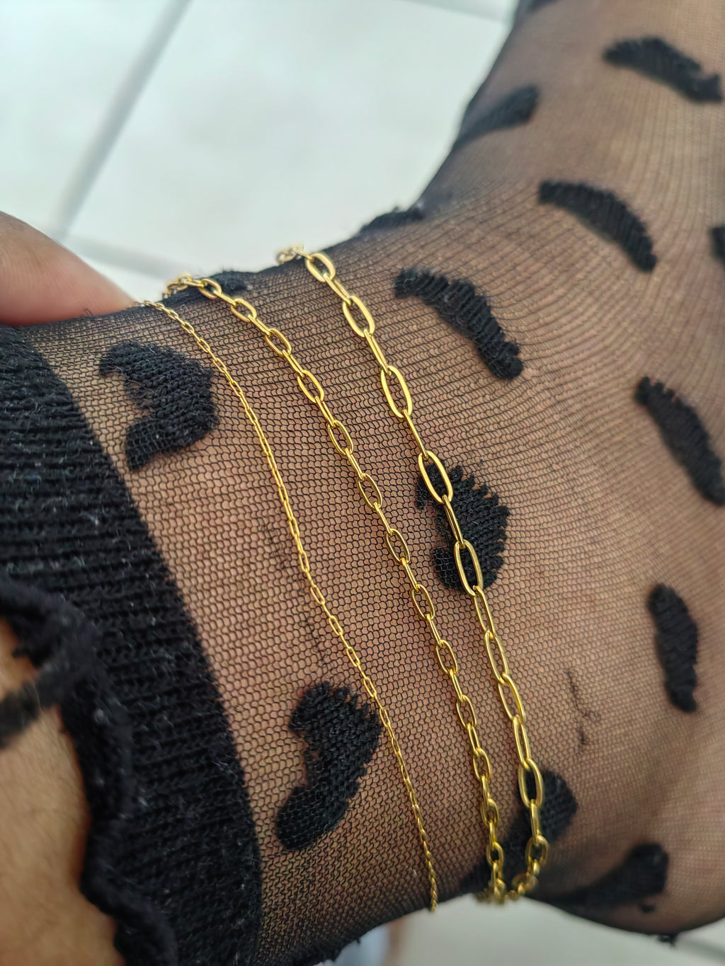 MED PAPERCLIP ANKLET