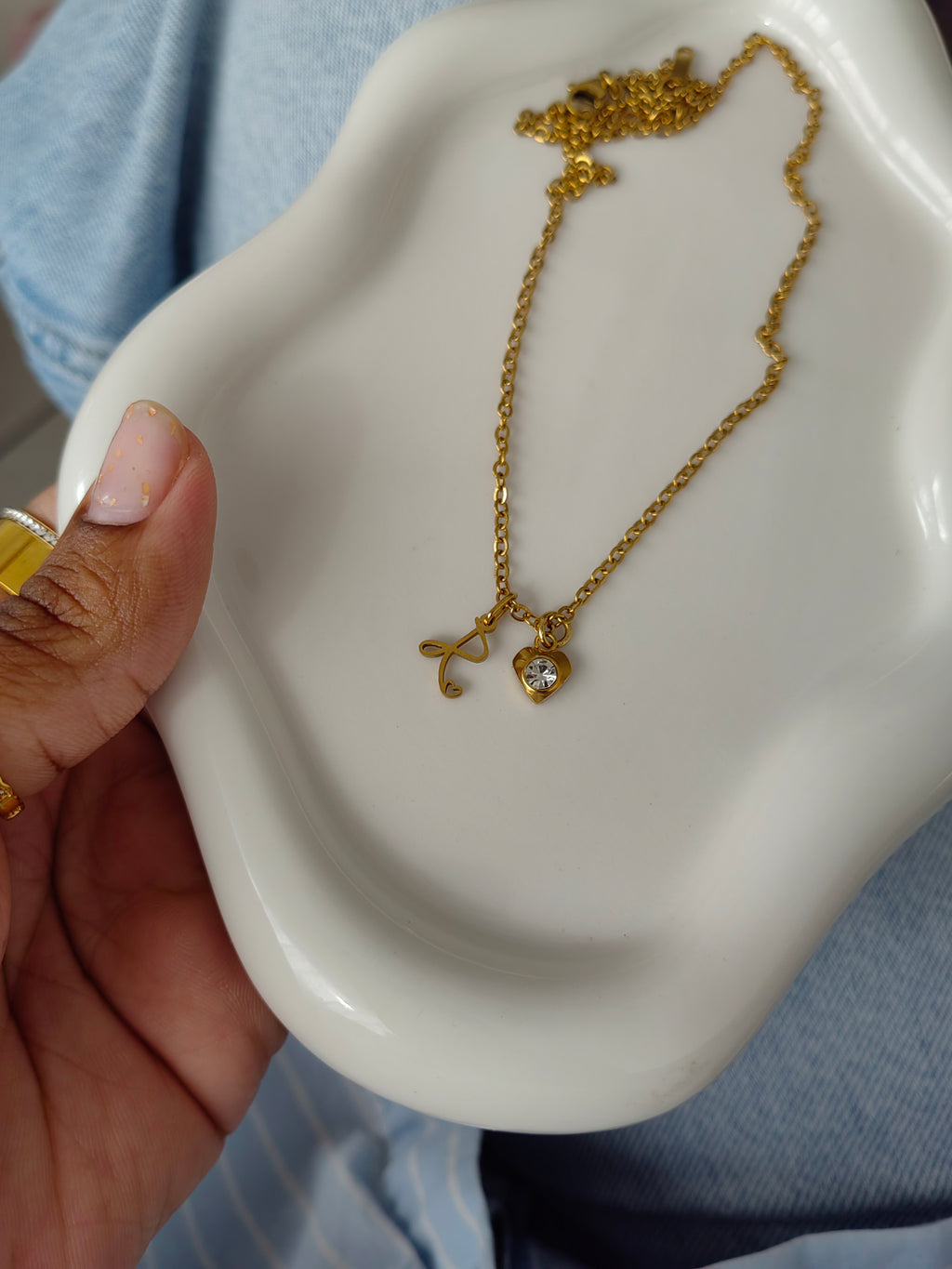 HEART INITIAL NECKLACE