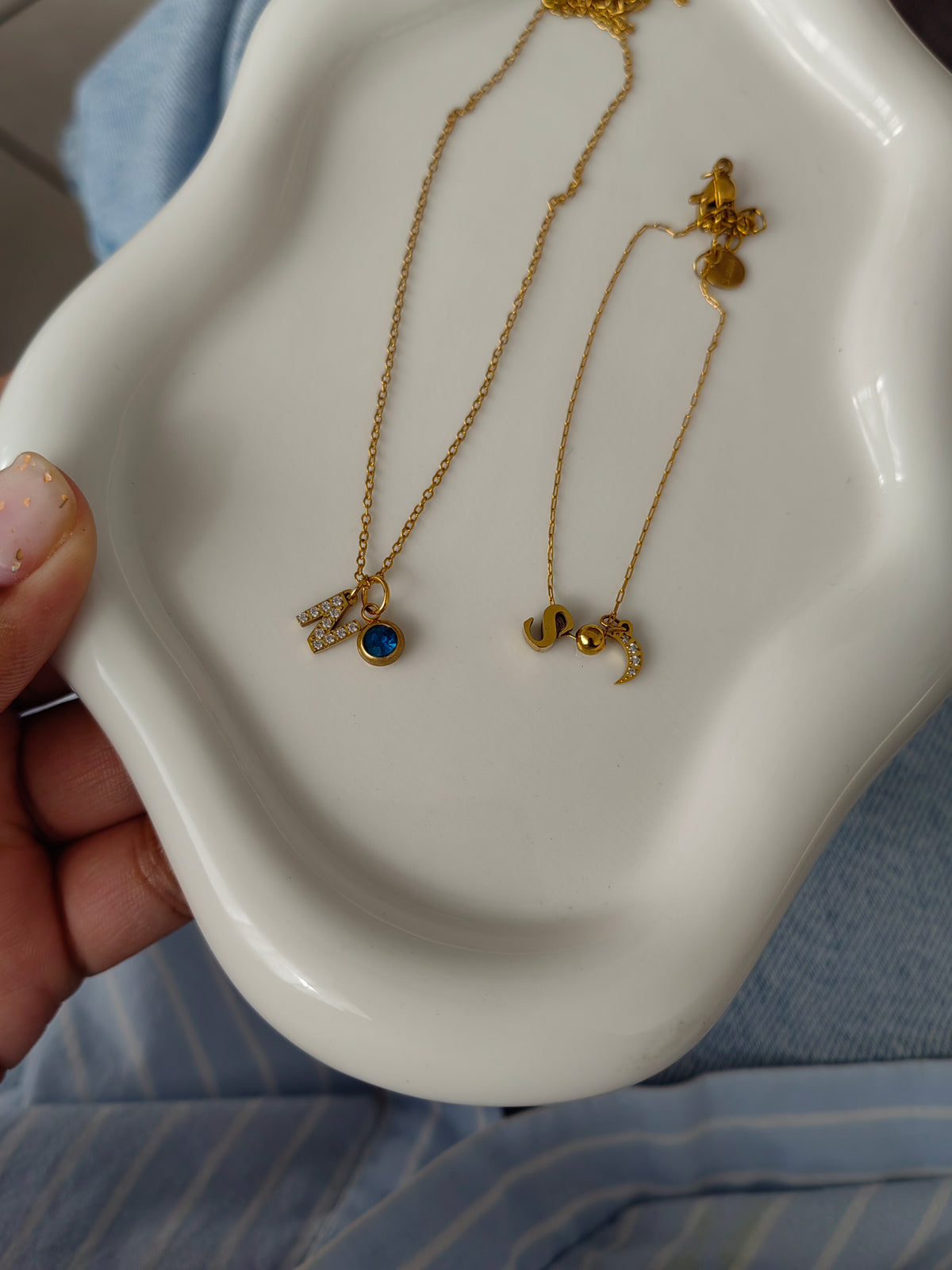 DAINTY INITIAL CHARM NECKLACE