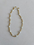 WHITE BEADS ANKLET