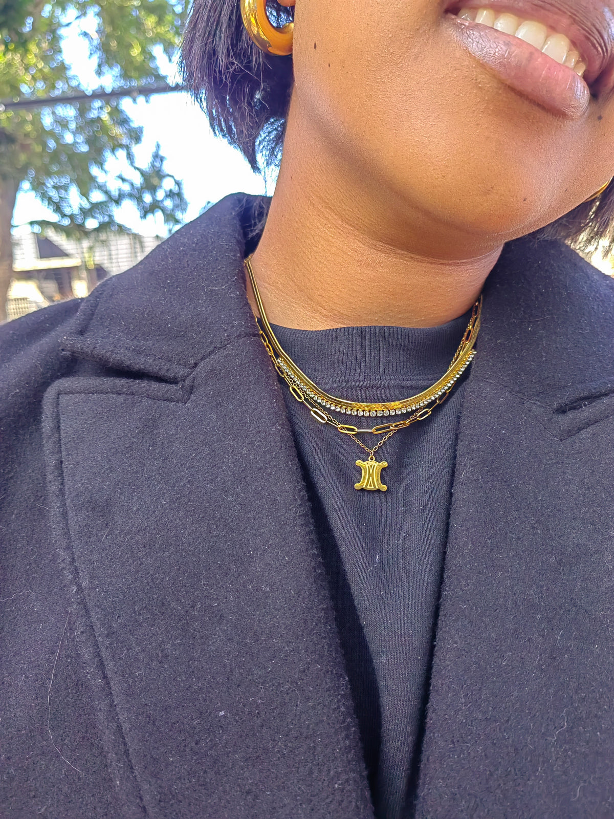LARGE PAPERCLIP NECKLACE