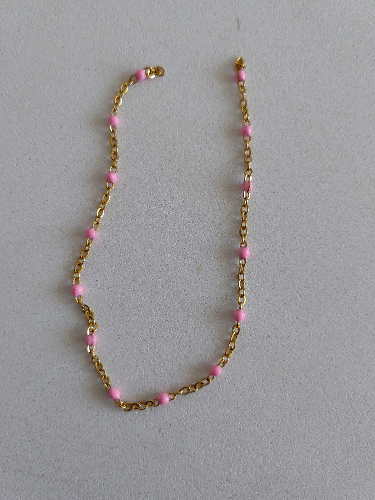 PINK BEADS ANKLET