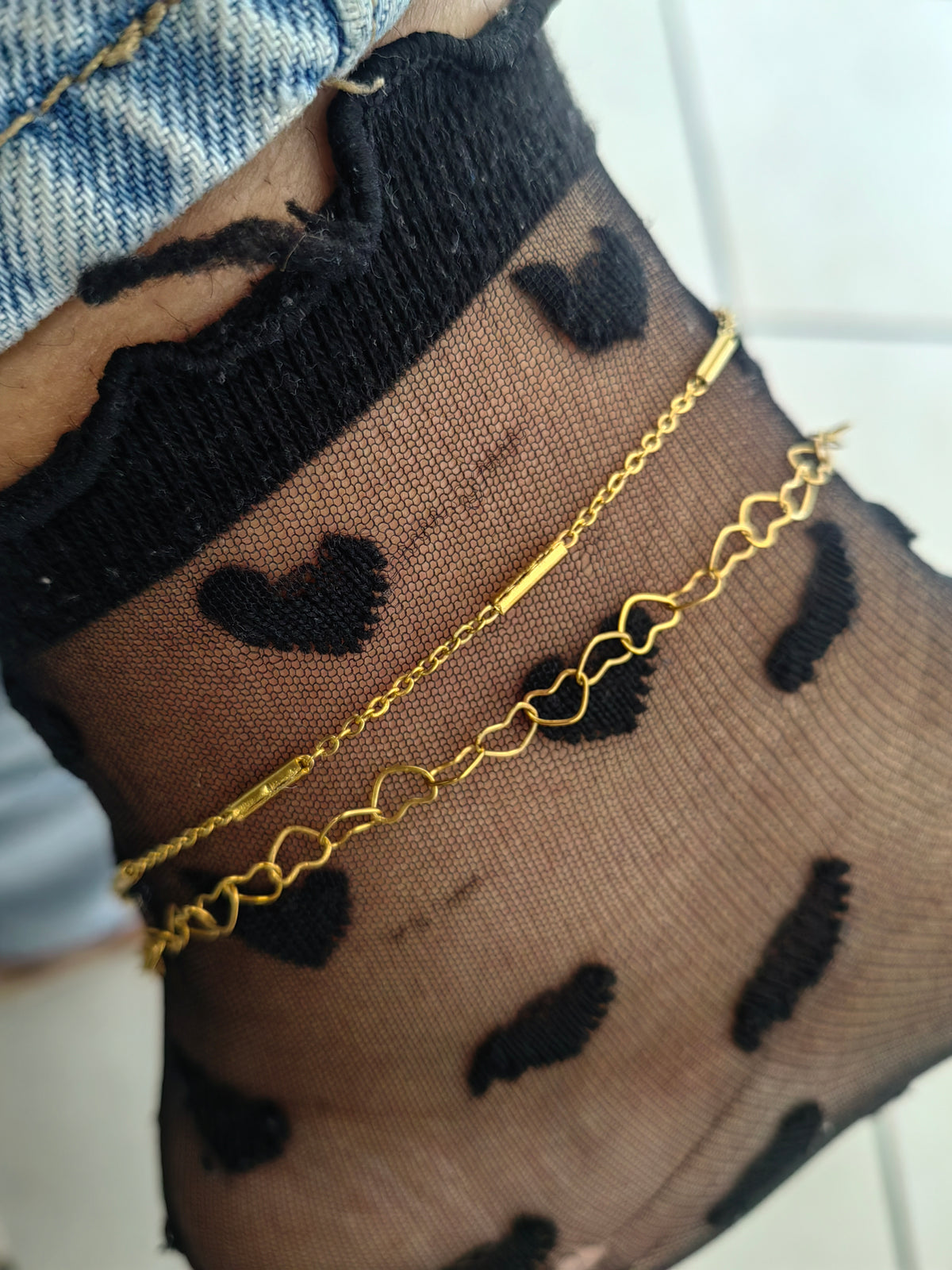 HEARTS ANKLET