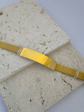 MEN'S HERRINGBONE NAMEPLATE BRACELET