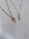 CUBIC CROSS NECKLACE
