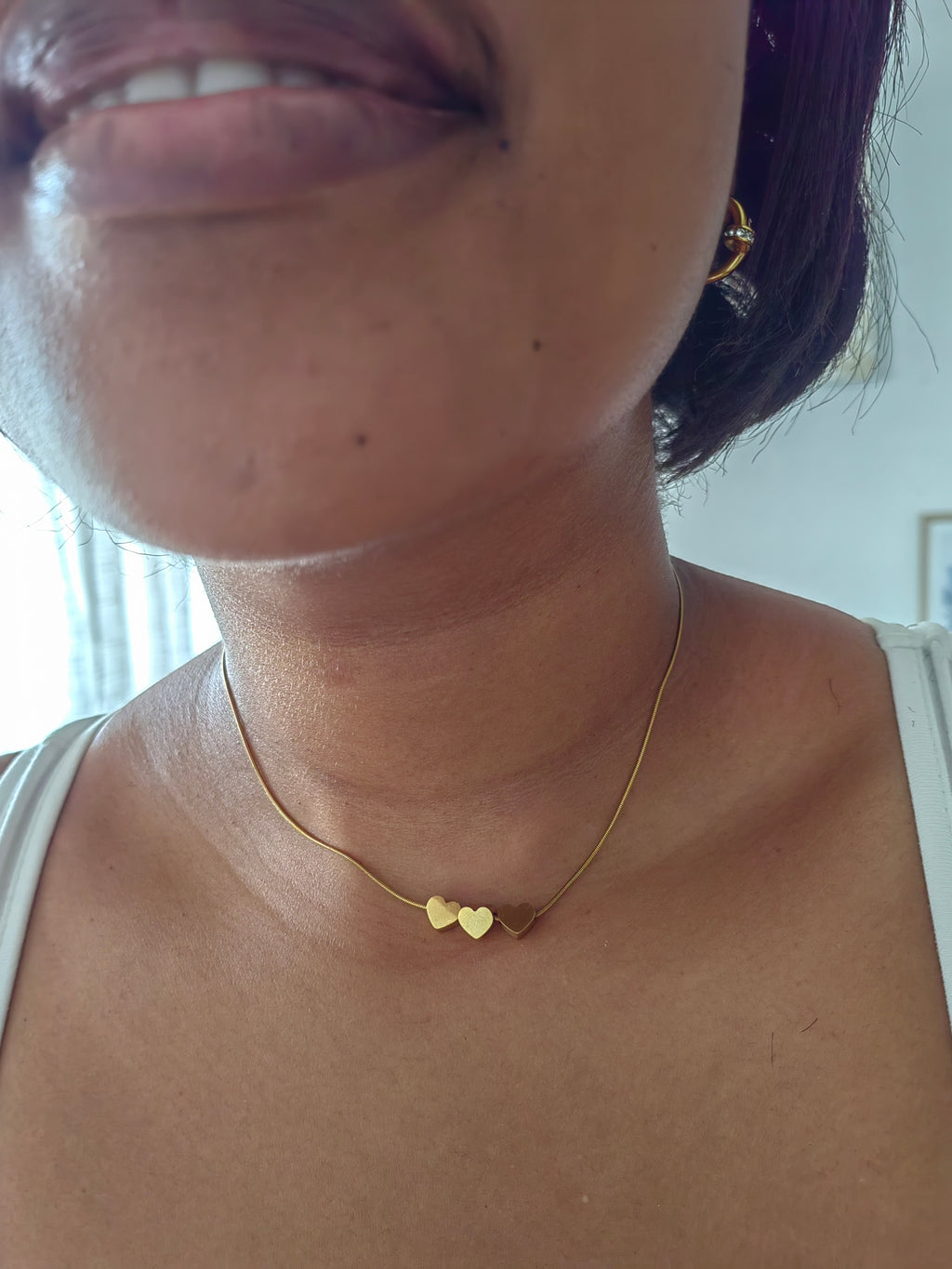 3 HEART NECKLACE