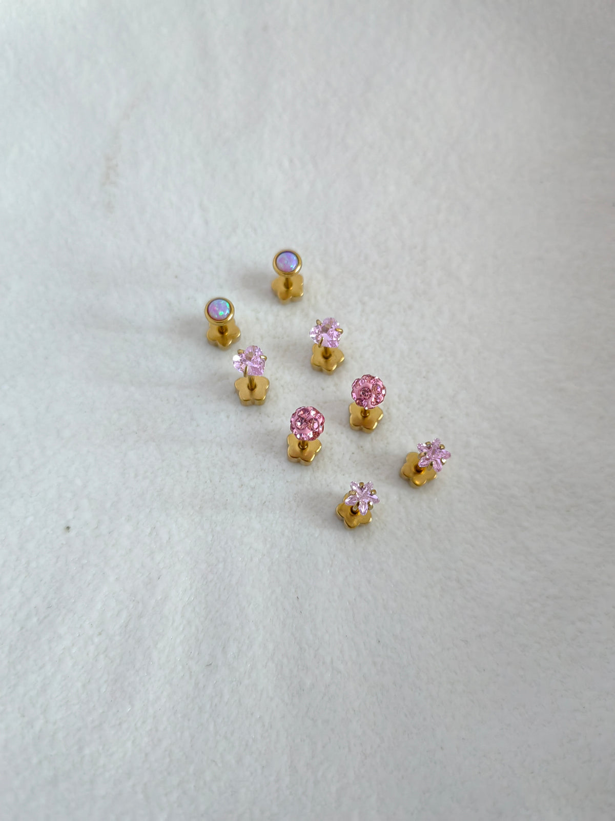 GIRLS PINK STUDS