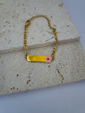 GIRLS FLOWER NAMEPLATE BRACELET