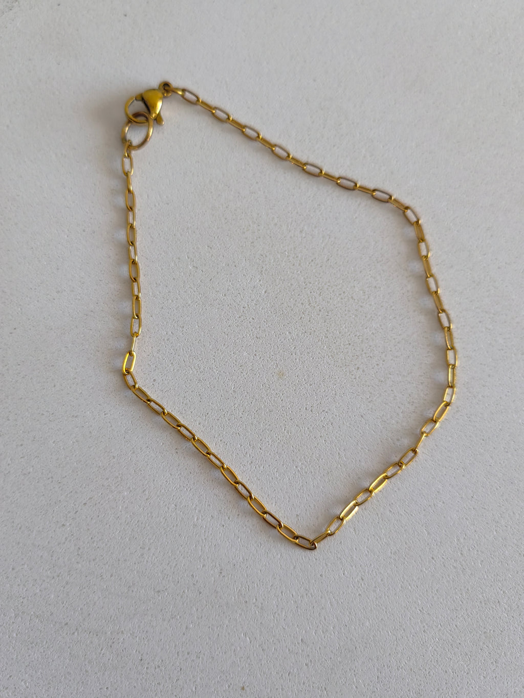 MED PAPERCLIP ANKLET