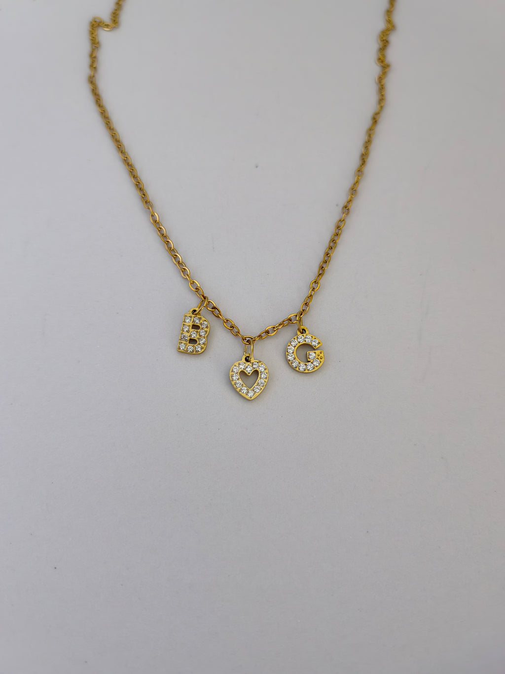 3 LETTER CUBIC NECKLACE