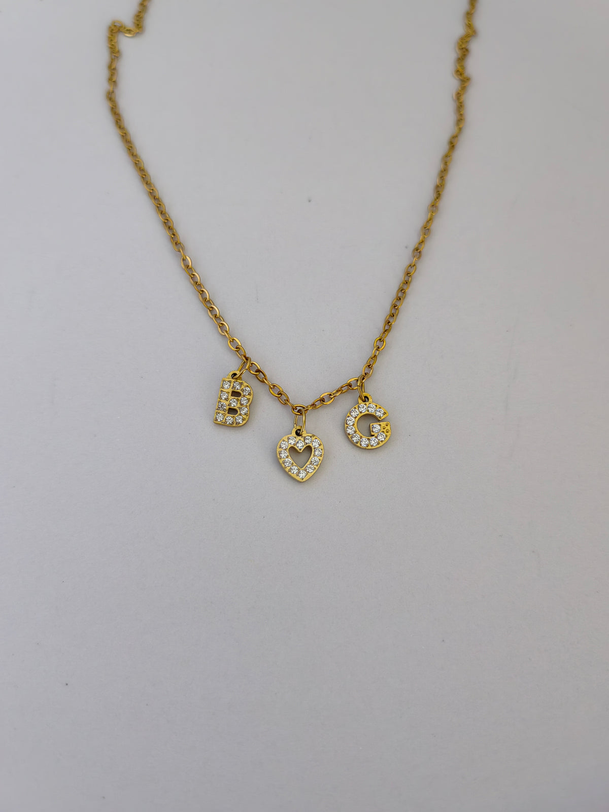3 LETTER CUBIC NECKLACE