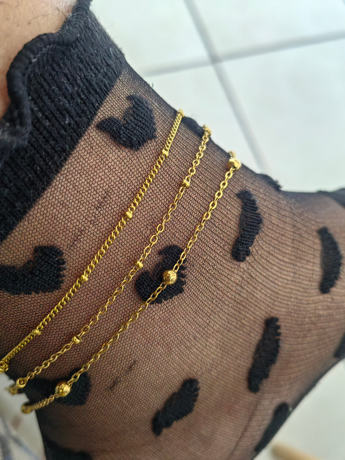 LARGE DEW DROP ANKLET