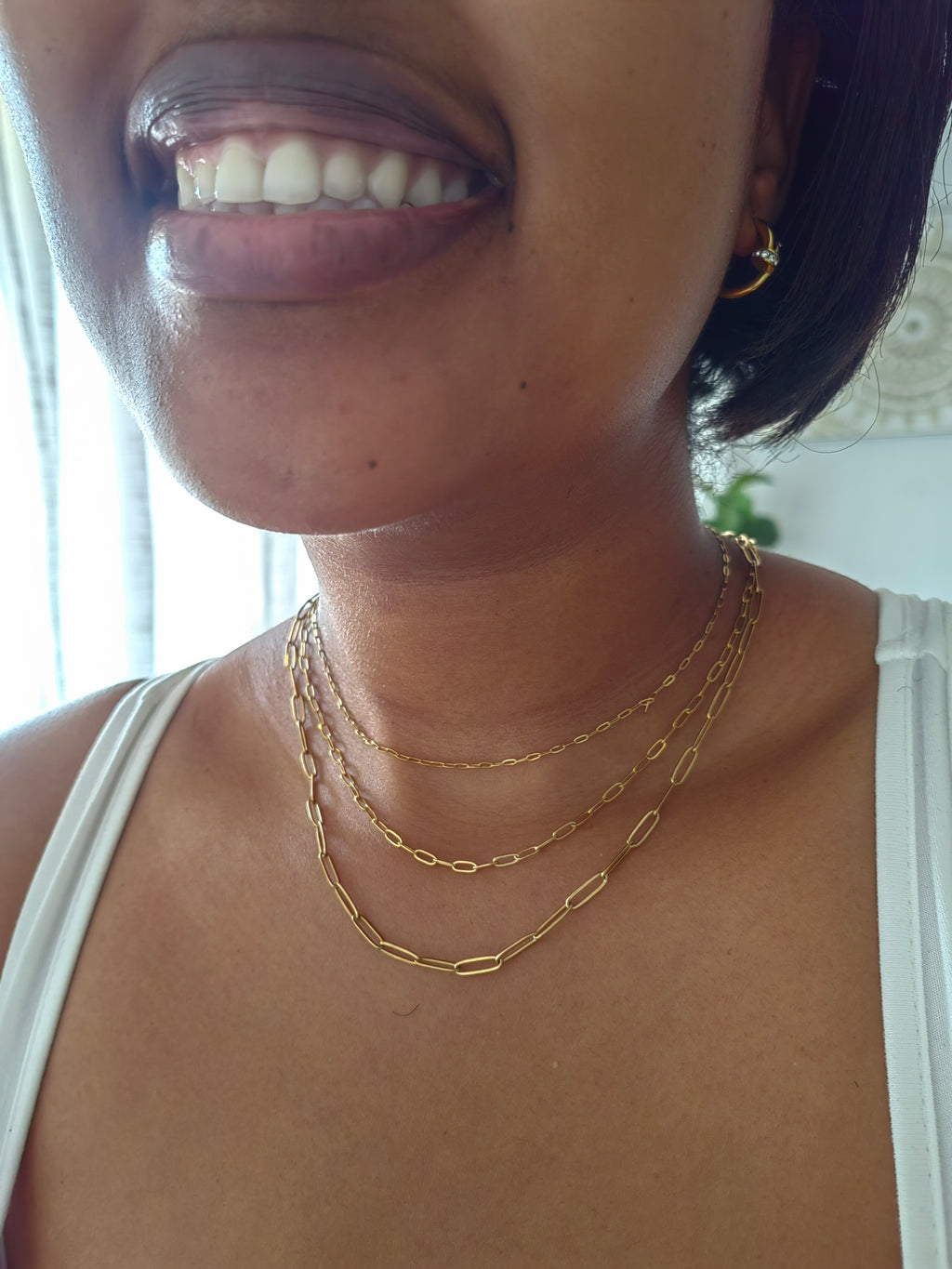 MED PAPERCLIP NECKLACE