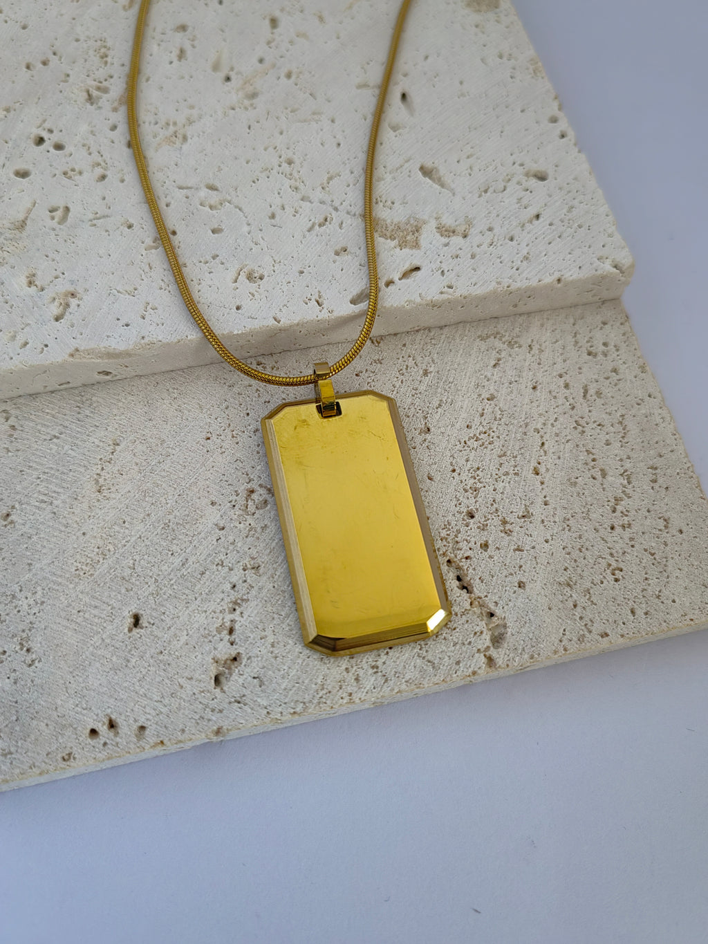 MEN'S BAR NAMEPLATE NECKLACE
