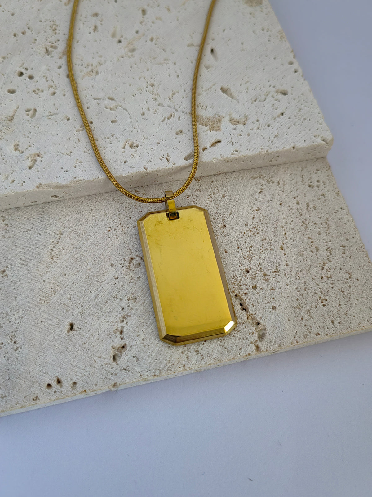 MEN'S BAR NAMEPLATE NECKLACE